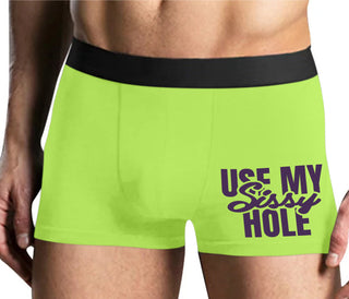 Use My Sissy Hole - Yellow Boxer Brief