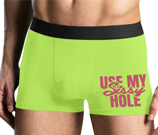Use My Sissy Hole - Yellow Boxer Brief