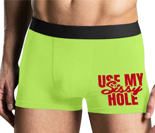 Use My Sissy Hole - Yellow Boxer Brief