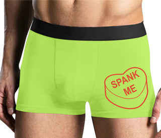 Valentines Day Candy - Spank Me - Yellow Boxer Brief