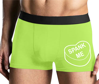 Valentines Day Candy - Spank Me - Yellow Boxer Brief