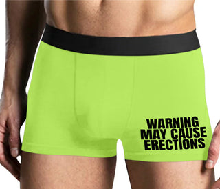 Warning May Cause Erections - Yellow Boxer Brief