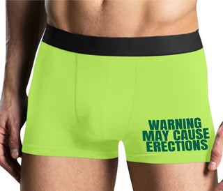 Warning May Cause Erections - Yellow Boxer Brief