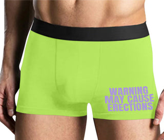 Warning May Cause Erections - Yellow Boxer Brief