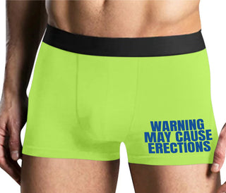 Warning May Cause Erections - Yellow Boxer Brief