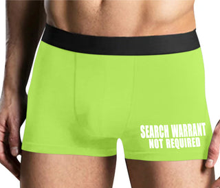 Search Warrant Not Required - Yellow Boxer Brief