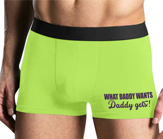 What Daddy Wants Daddy Gets - Yellow Boxer Brief
