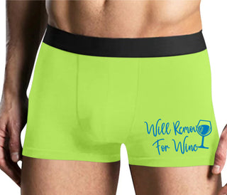 Will Remove For Wine - Yellow Boxer Brief