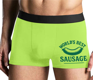 Worlds Best Sausage - Yellow Boxer Brief