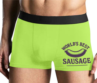 Worlds Best Sausage - Yellow Boxer Brief