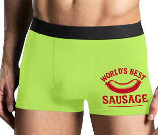 Worlds Best Sausage - Yellow Boxer Brief