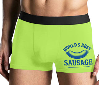 Worlds Best Sausage - Yellow Boxer Brief