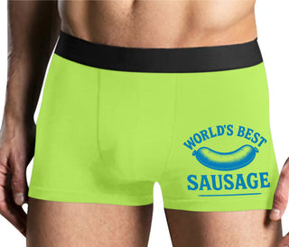 Worlds Best Sausage - Yellow Boxer Brief