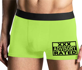 XXX Rated  Advisory Warning - Yellow Boxer Brief