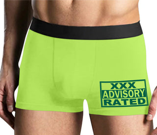 XXX Rated  Advisory Warning - Yellow Boxer Brief