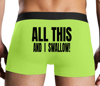 All This And I Swallow - Neon Yellow Boxer Brief