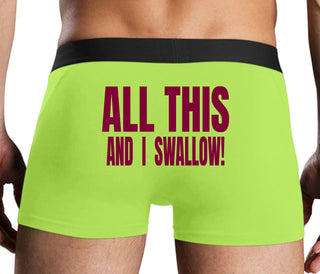 All This And I Swallow - Neon Yellow Boxer Brief
