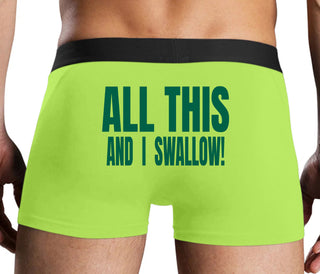 All This And I Swallow - Neon Yellow Boxer Brief