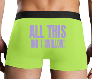All This And I Swallow - Neon Yellow Boxer Brief