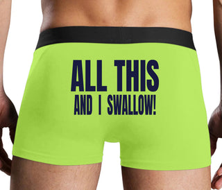 All This And I Swallow - Neon Yellow Boxer Brief