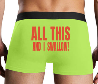 All This And I Swallow - Neon Yellow Boxer Brief