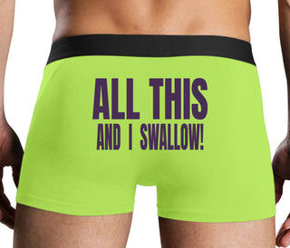 All This And I Swallow - Neon Yellow Boxer Brief