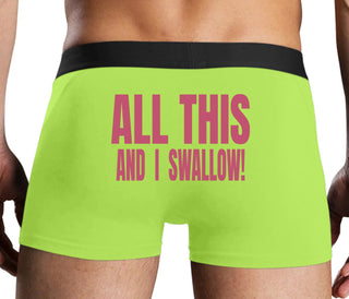 All This And I Swallow - Neon Yellow Boxer Brief