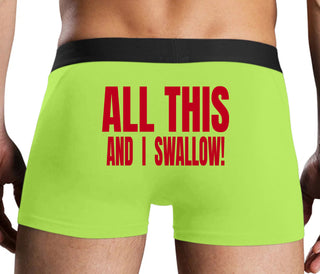 All This And I Swallow - Neon Yellow Boxer Brief