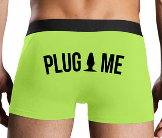 Anal Plug Me - Neon Yellow Boxer Brief