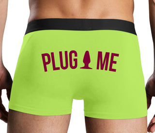 Anal Plug Me - Neon Yellow Boxer Brief