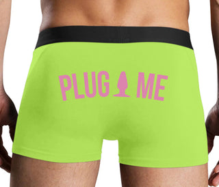 Anal Plug Me - Neon Yellow Boxer Brief