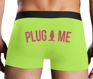 Anal Plug Me - Neon Yellow Boxer Brief