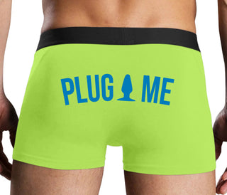 Anal Plug Me - Neon Yellow Boxer Brief