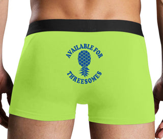 Available for Threesomes - Swinger Pineapple - Neon Yellow Boxer Brief