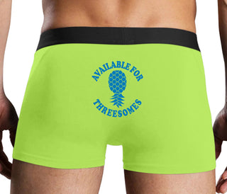 Available for Threesomes - Swinger Pineapple - Neon Yellow Boxer Brief