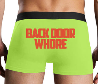 Back Door Whore - Neon Yellow Boxer Brief