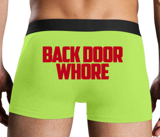 Back Door Whore - Neon Yellow Boxer Brief