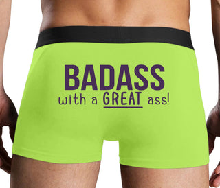 BadAss With a Great Ass - Neon Yellow Boxer Brief