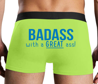 BadAss With a Great Ass - Neon Yellow Boxer Brief