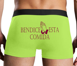 Bendice Esta Comida - Bless This Meal - Neon Yellow Boxer Brief