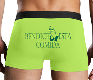 Bendice Esta Comida - Bless This Meal - Neon Yellow Boxer Brief