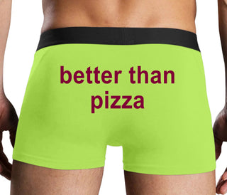 Better Than Pizza - Neon Yellow Boxer Brief