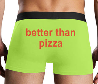 Better Than Pizza - Neon Yellow Boxer Brief