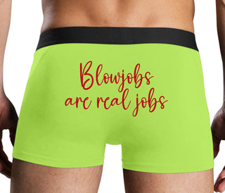 Blow Jobs Are Real Jobs - Neon Yellow Boxer Brief
