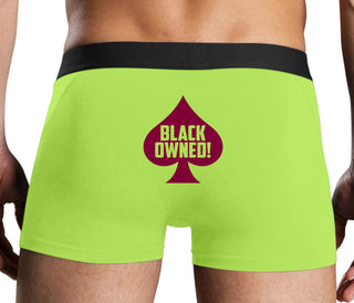 Black Owned - Queen of Spades - Neon Yellow Boxer Brief