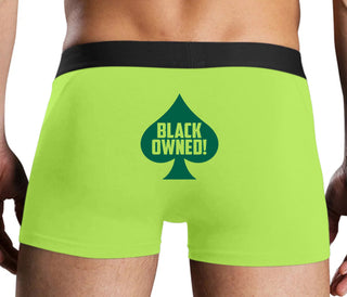 Black Owned - Queen of Spades - Neon Yellow Boxer Brief