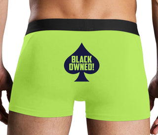 Black Owned - Queen of Spades - Neon Yellow Boxer Brief