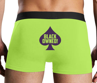 Black Owned - Queen of Spades - Neon Yellow Boxer Brief