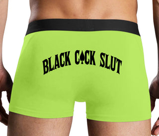 Black Cock Slut - Jack of Spades - Neon Yellow Boxer Brief