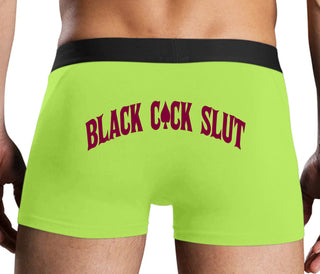 Black Cock Slut - Jack of Spades - Neon Yellow Boxer Brief
